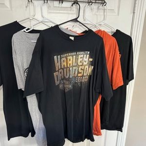 5 Harley Davidson t shirts xxl